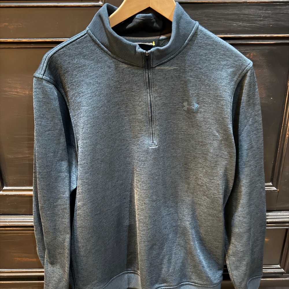 UA Men's Gray Zip-Up Sweater